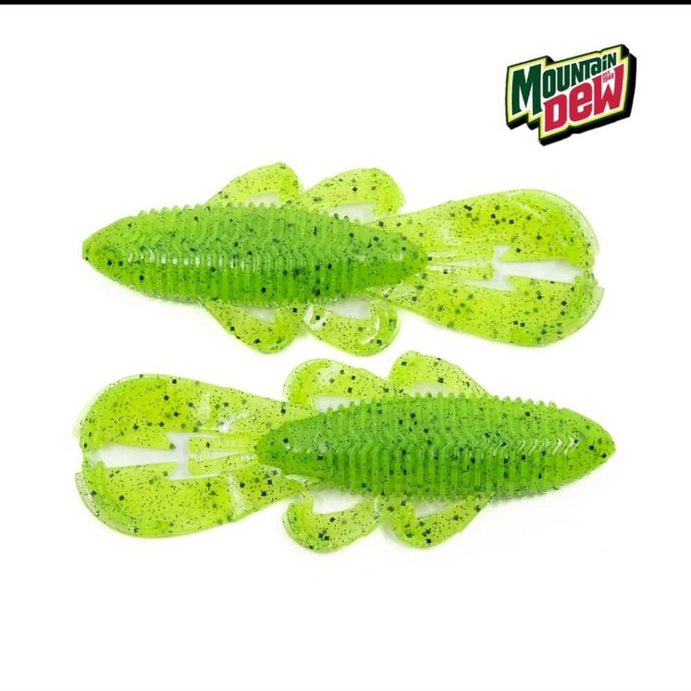 Googan Baits Bandito Bug 4.0"  Mountain Dew Limited Edition Fishing Plastics NIP